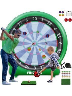 Inflatable Dartboard Set - Kick Darts Soccer Golf Outdoor Game for Fun